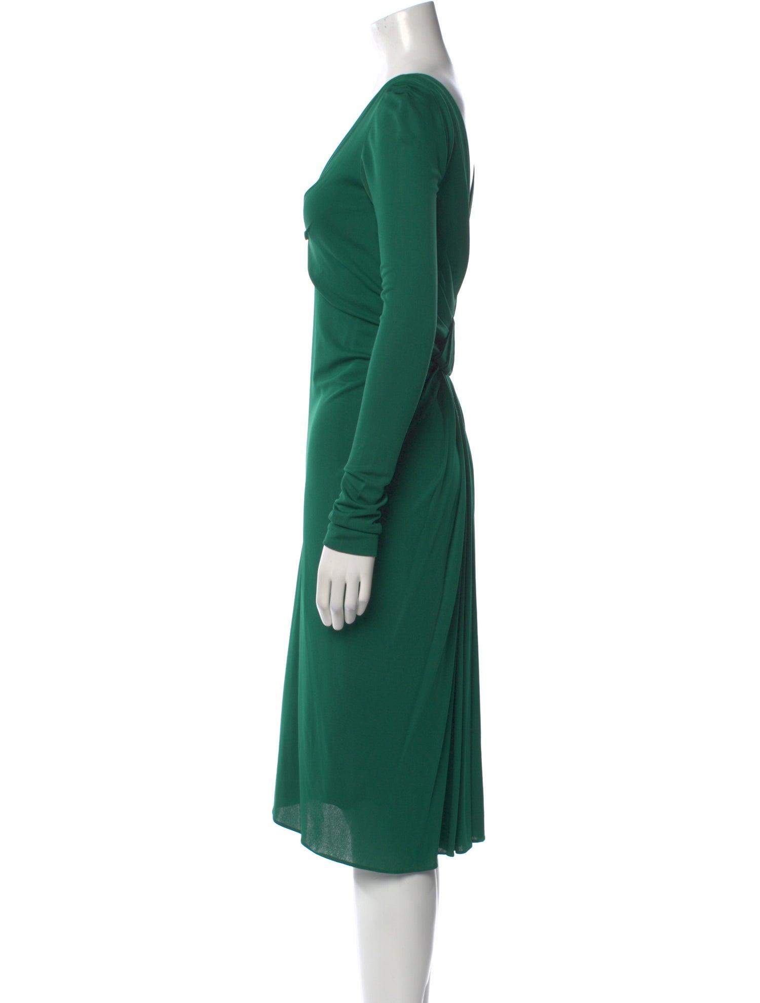 Alberta Ferretti V-Neck Midi Length Dress