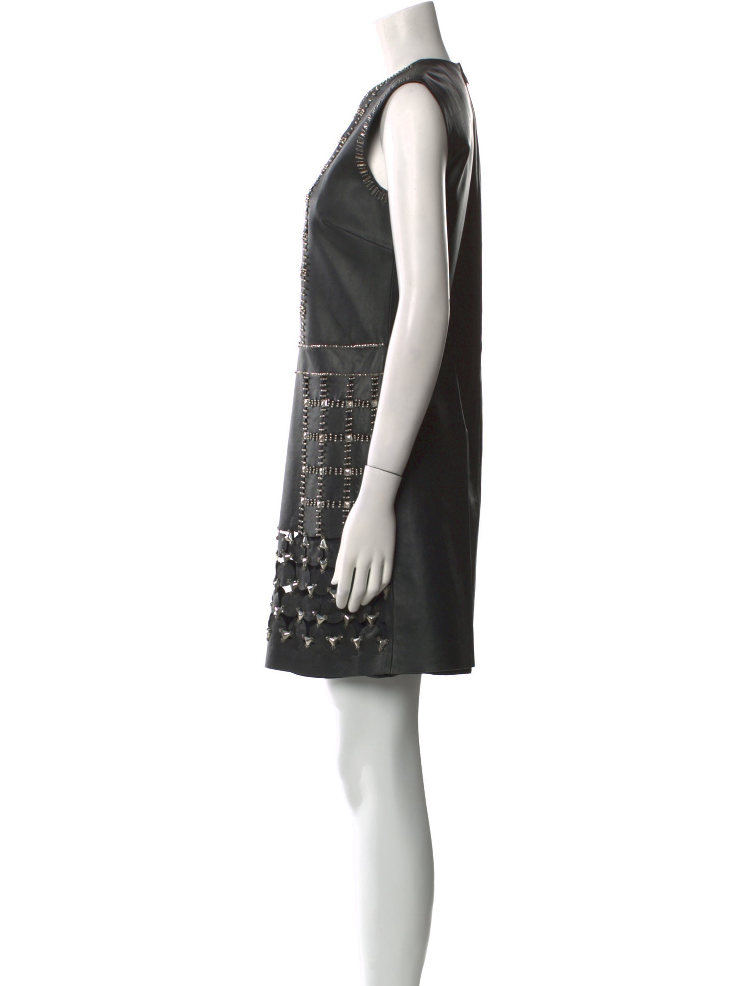 Alberta Ferretti Leather Mini Dress