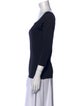 Alberta Ferretti Bateau Neckline Three-Quarter Sleeve Top