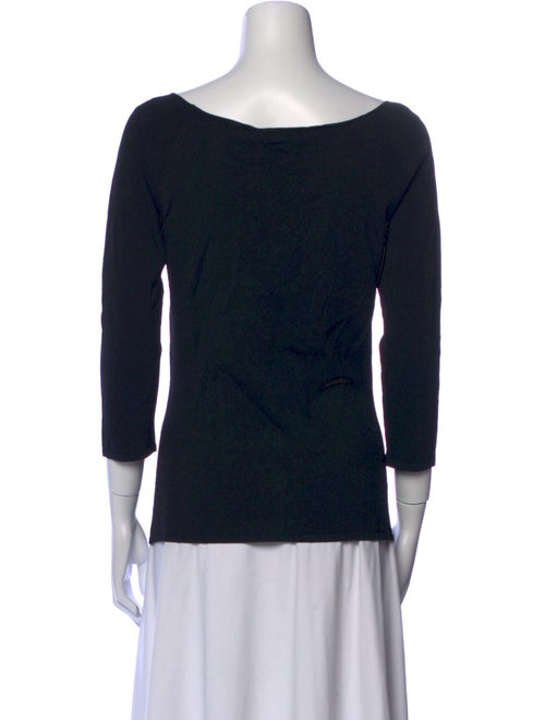Alberta Ferretti Bateau Neckline Three-Quarter Sleeve Top