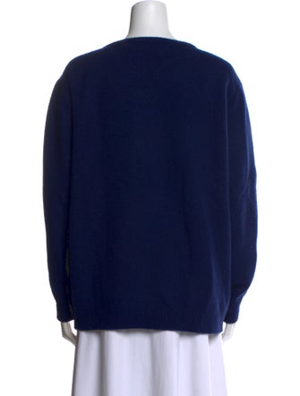 Alberta Ferretti Virgin Wool Graphic Print Sweater