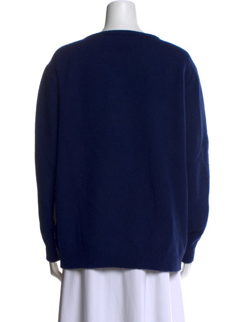 Alberta Ferretti Virgin Wool Graphic Print Sweater