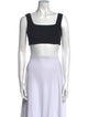 Alberta Ferretti Square Neckline Sleeveless Crop Top
