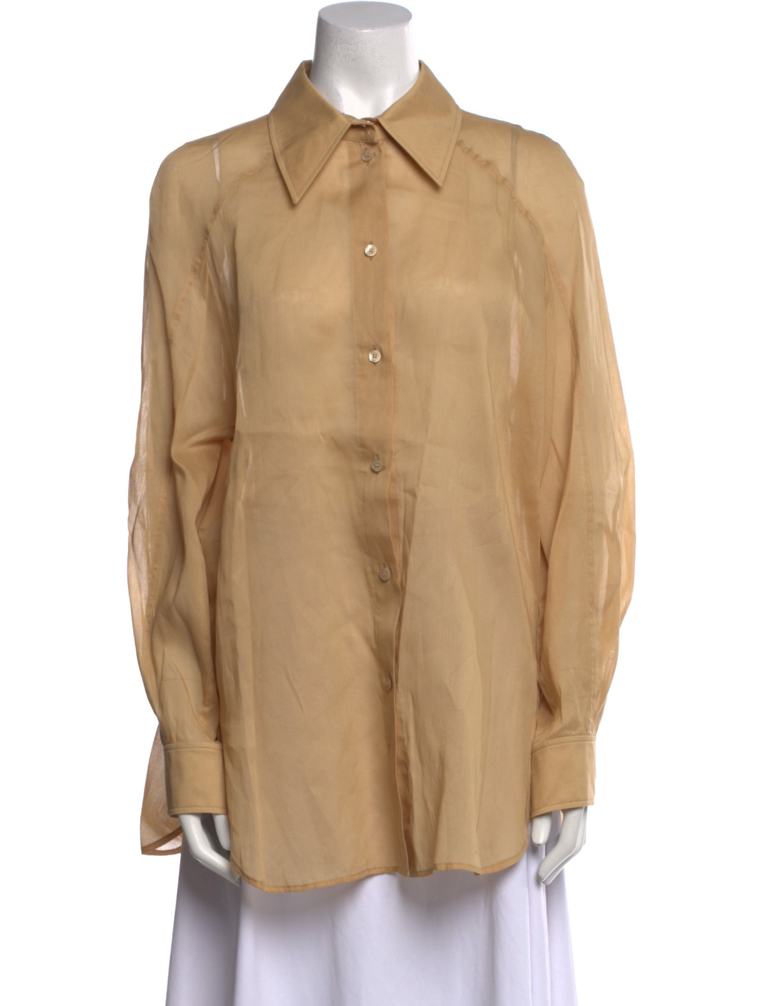 Alberta Ferretti Long Sleeve Button-Up Top
