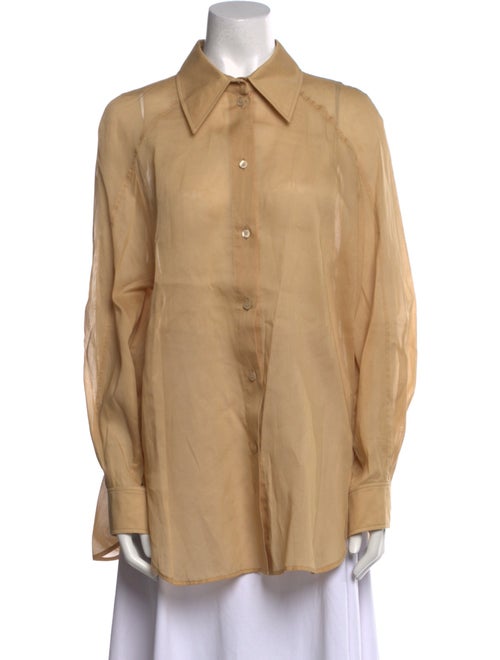 Alberta Ferretti Long Sleeve Button-Up Top