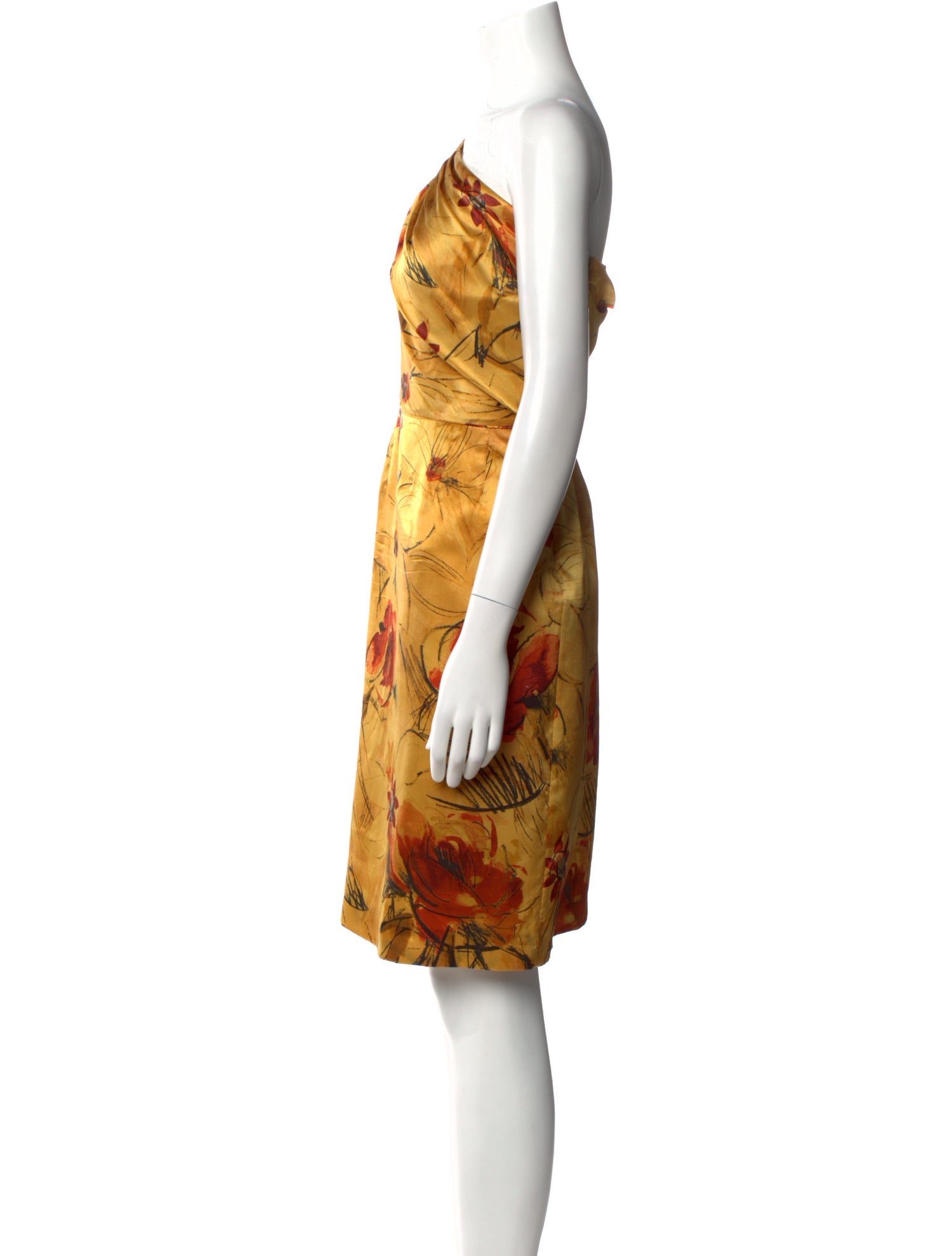 Alberta Ferretti Silk Knee-Length Dress