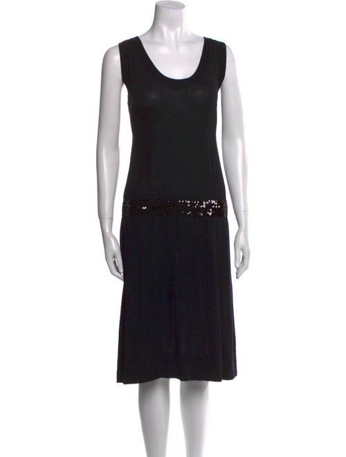 Alberta Ferretti Virgin Wool Midi Length Dress