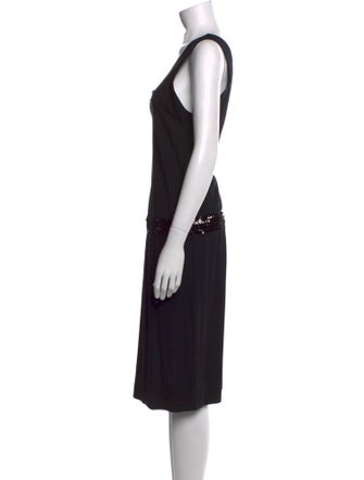 Alberta Ferretti Virgin Wool Midi Length Dress