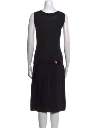 Alberta Ferretti Virgin Wool Midi Length Dress