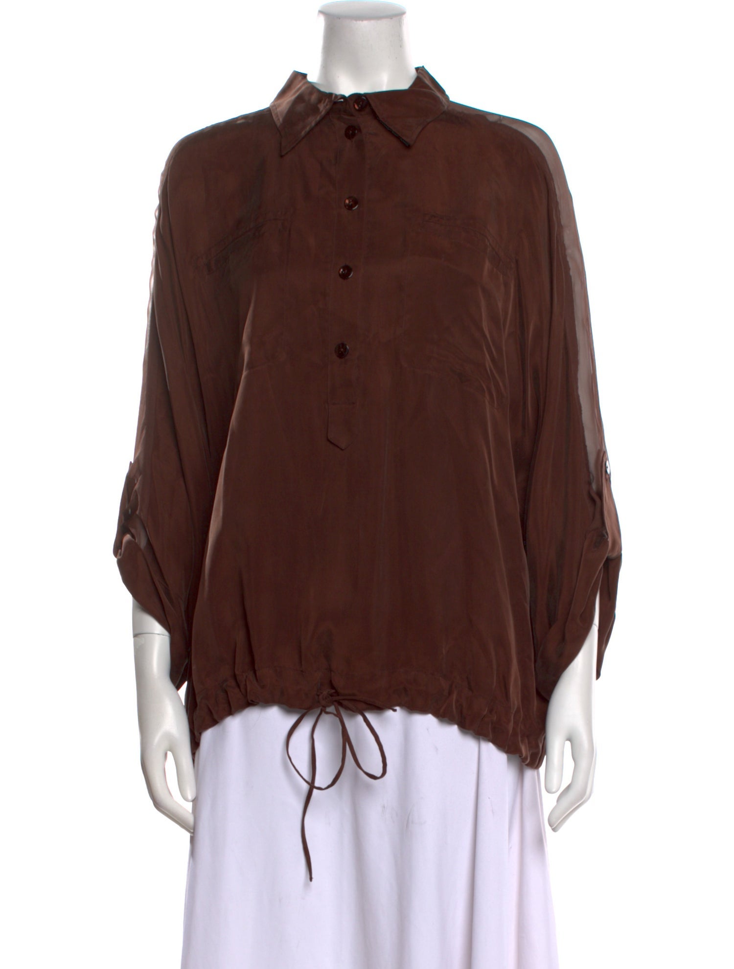 Alberta Ferretti Three-Quarter Sleeve Blouse