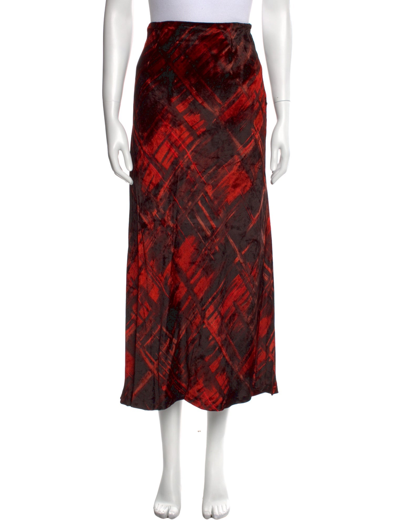Alberta Ferretti Printed Midi Length Skirt