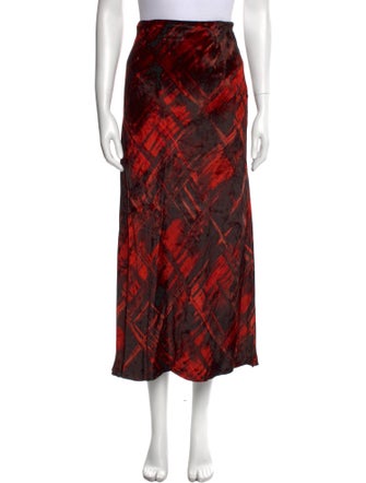 Alberta Ferretti Printed Midi Length Skirt
