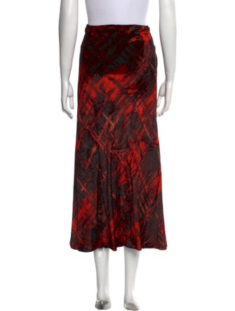 Alberta Ferretti Printed Midi Length Skirt