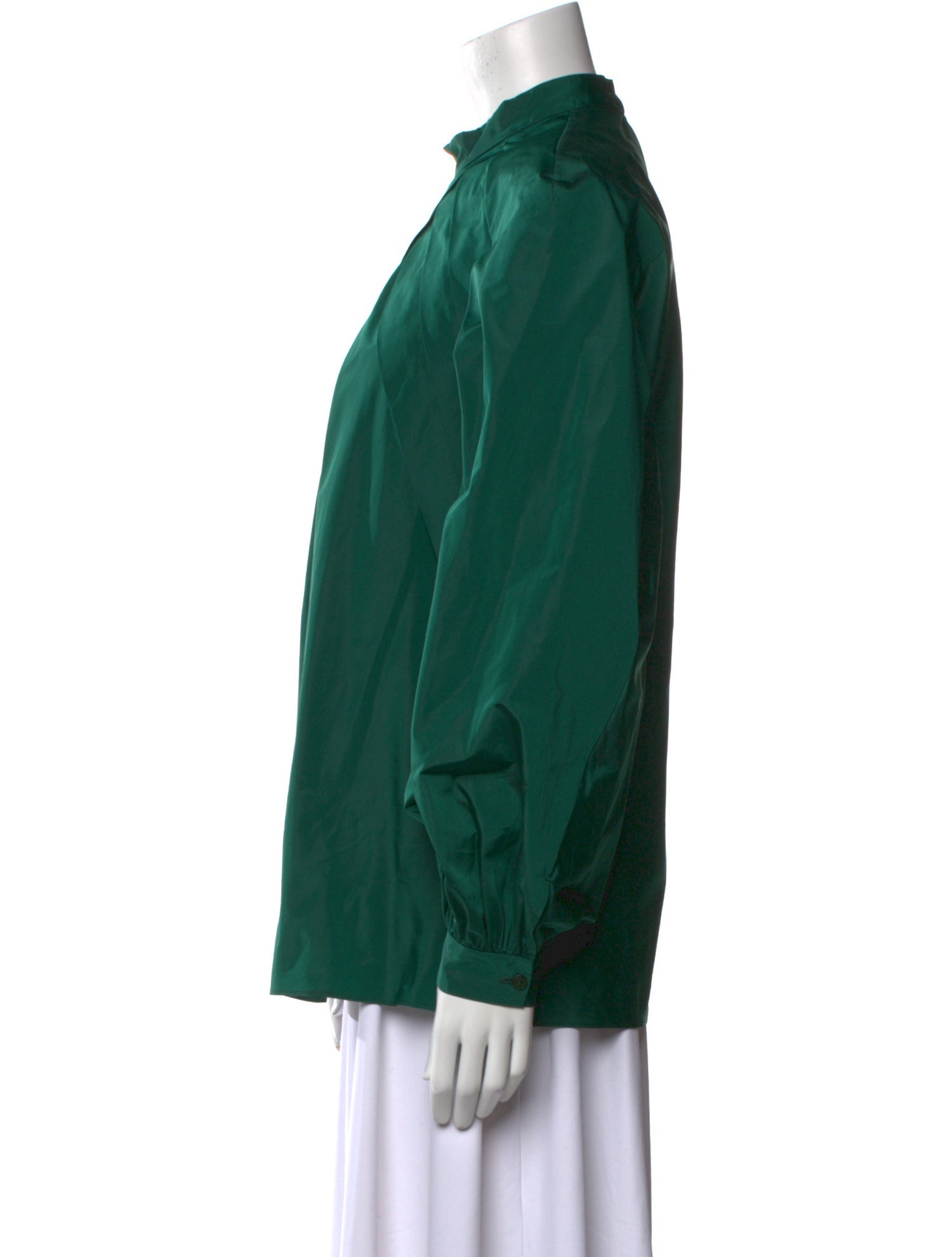 Alberta Ferretti Mock Neck Long Sleeve Blouse