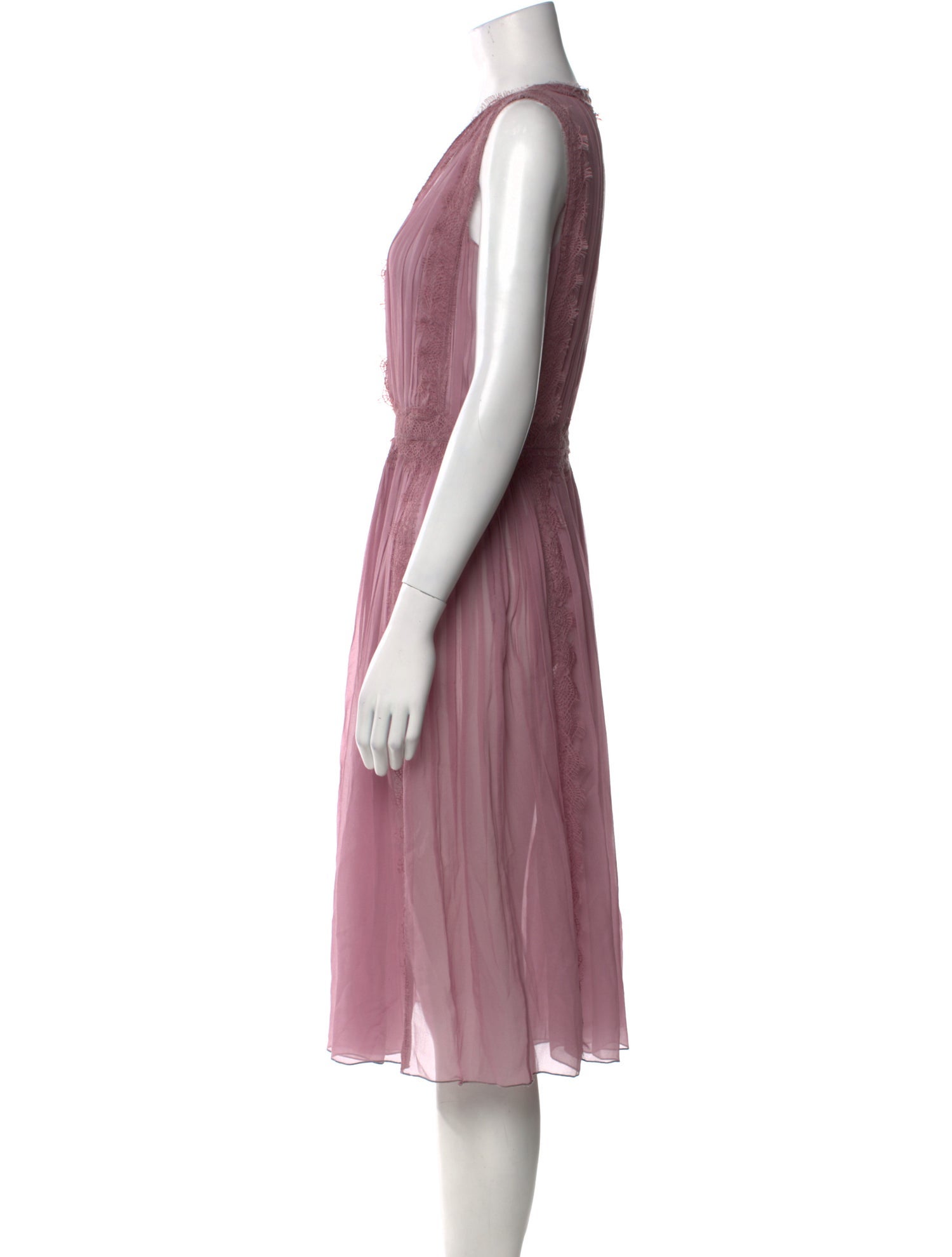 Alberta Ferretti Silk Midi Length Dress