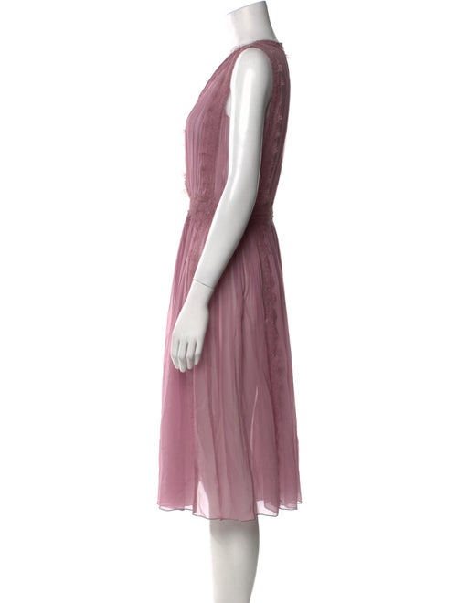 Alberta Ferretti Silk Midi Length Dress