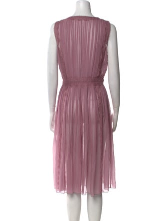 Alberta Ferretti Silk Midi Length Dress