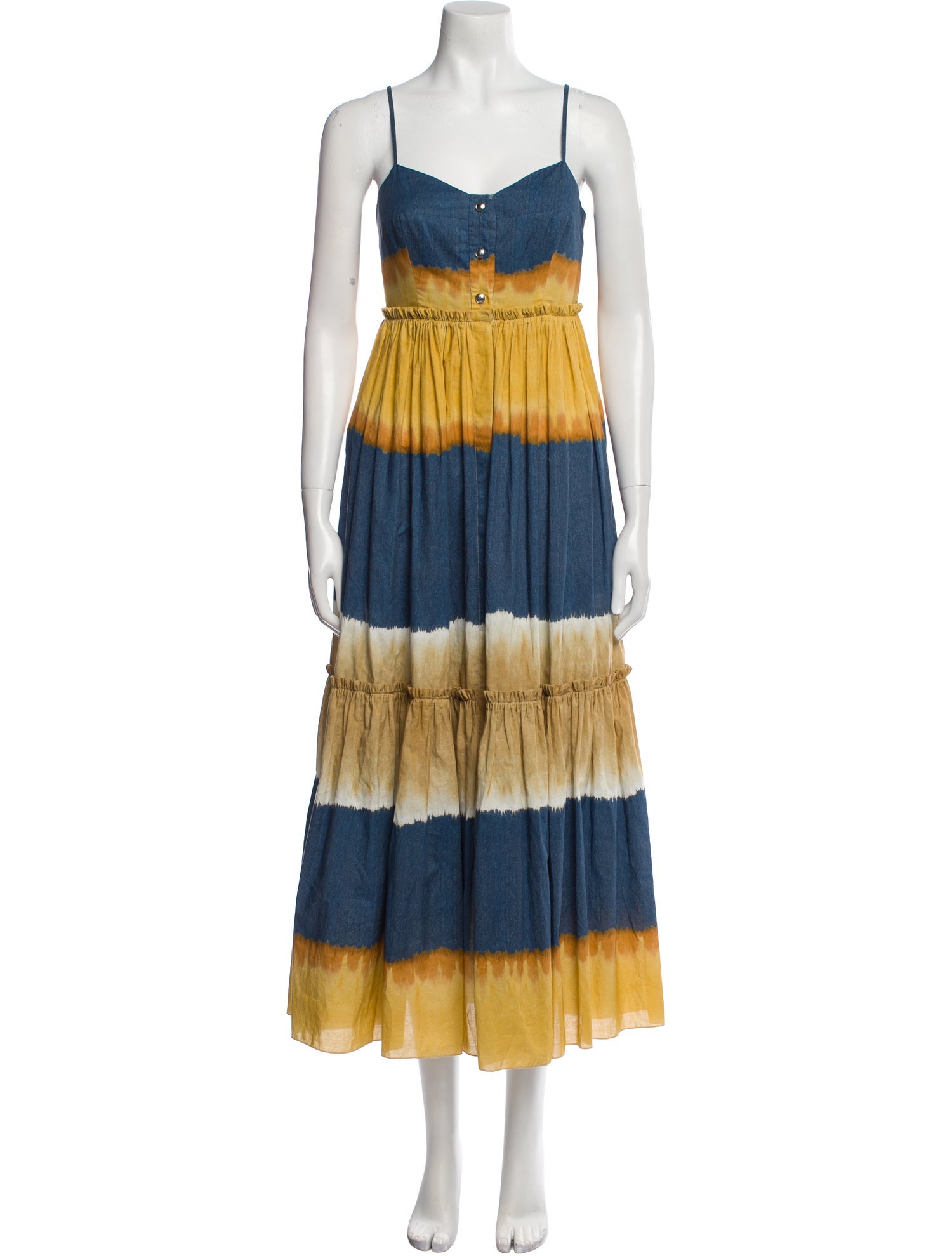 Alberta Ferretti Striped Long Dress