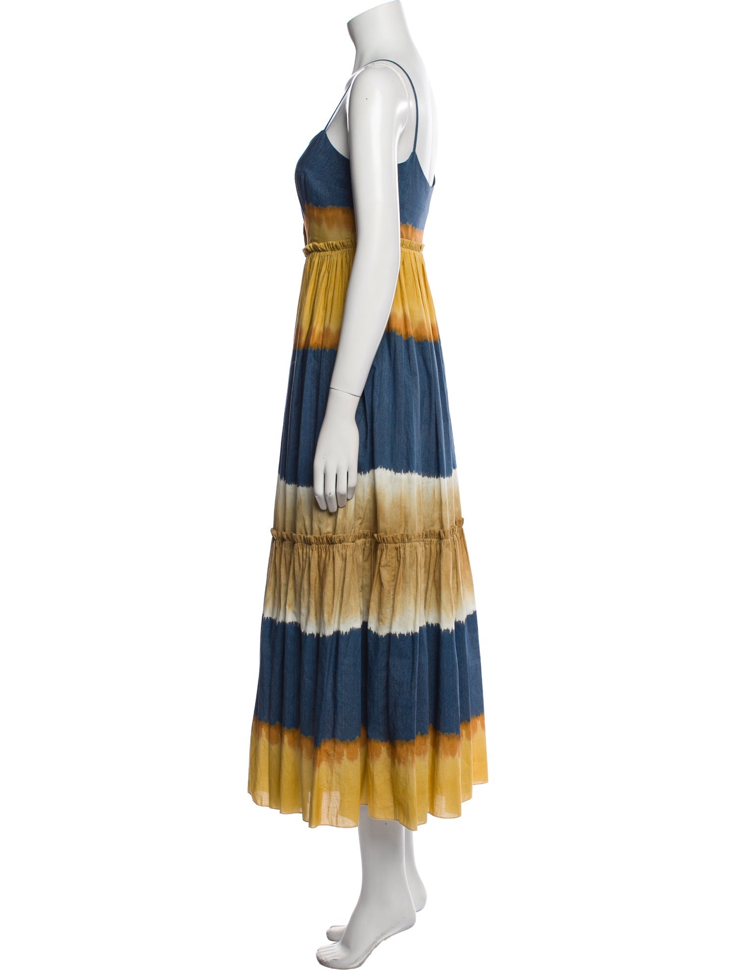 Alberta Ferretti Striped Long Dress