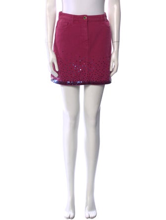 Alberta Ferretti Sequin Embellishments Mini Skirt
