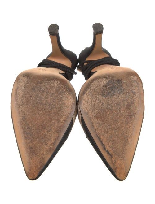 Alberta Ferretti Satin Striped D'Orsay Pumps