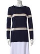 Alberta Ferretti Virgin Wool Striped Sweater