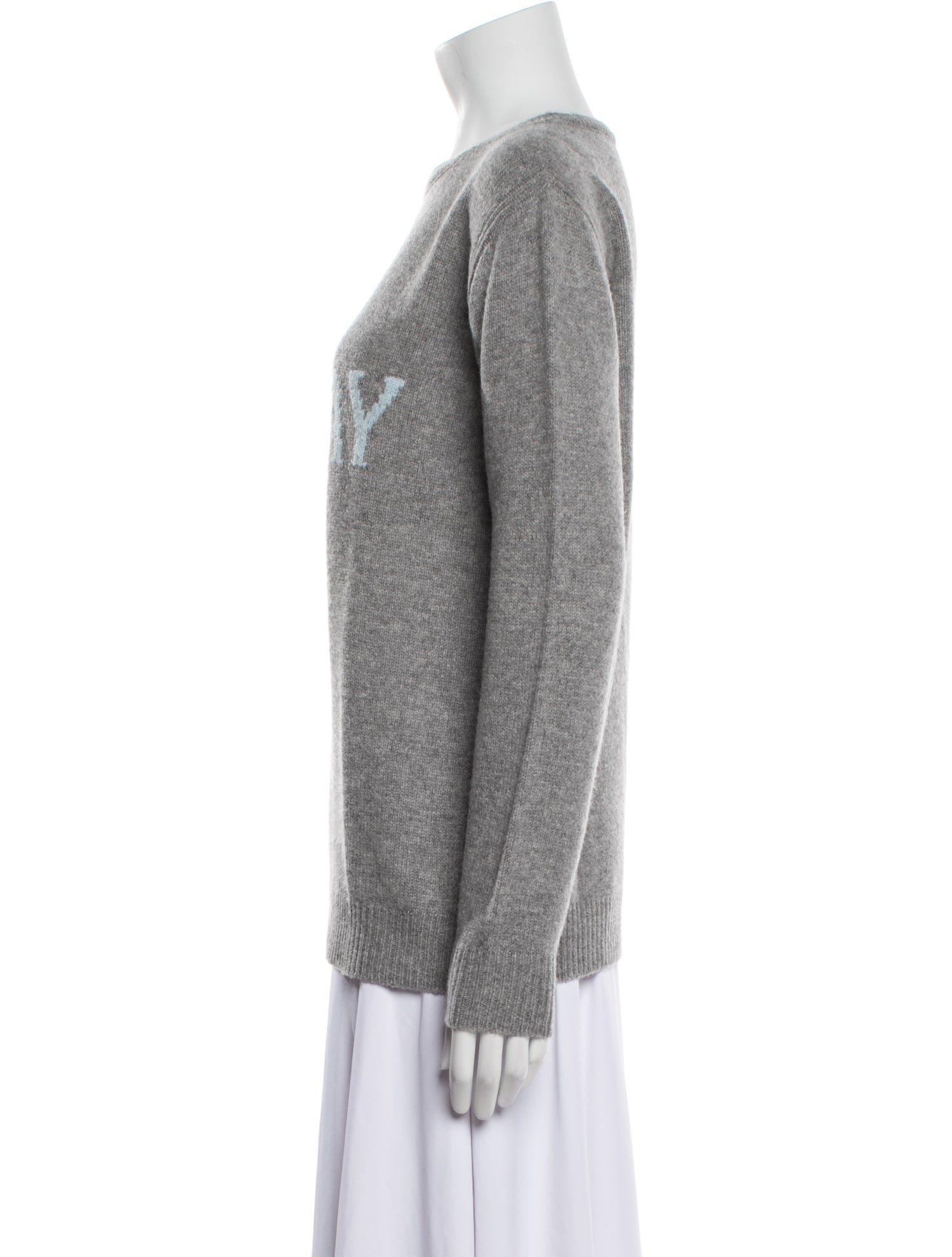 Alberta Ferretti Cashmere Graphic Print Sweater