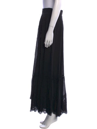 Alberta Ferretti Silk Midi Length Skirt