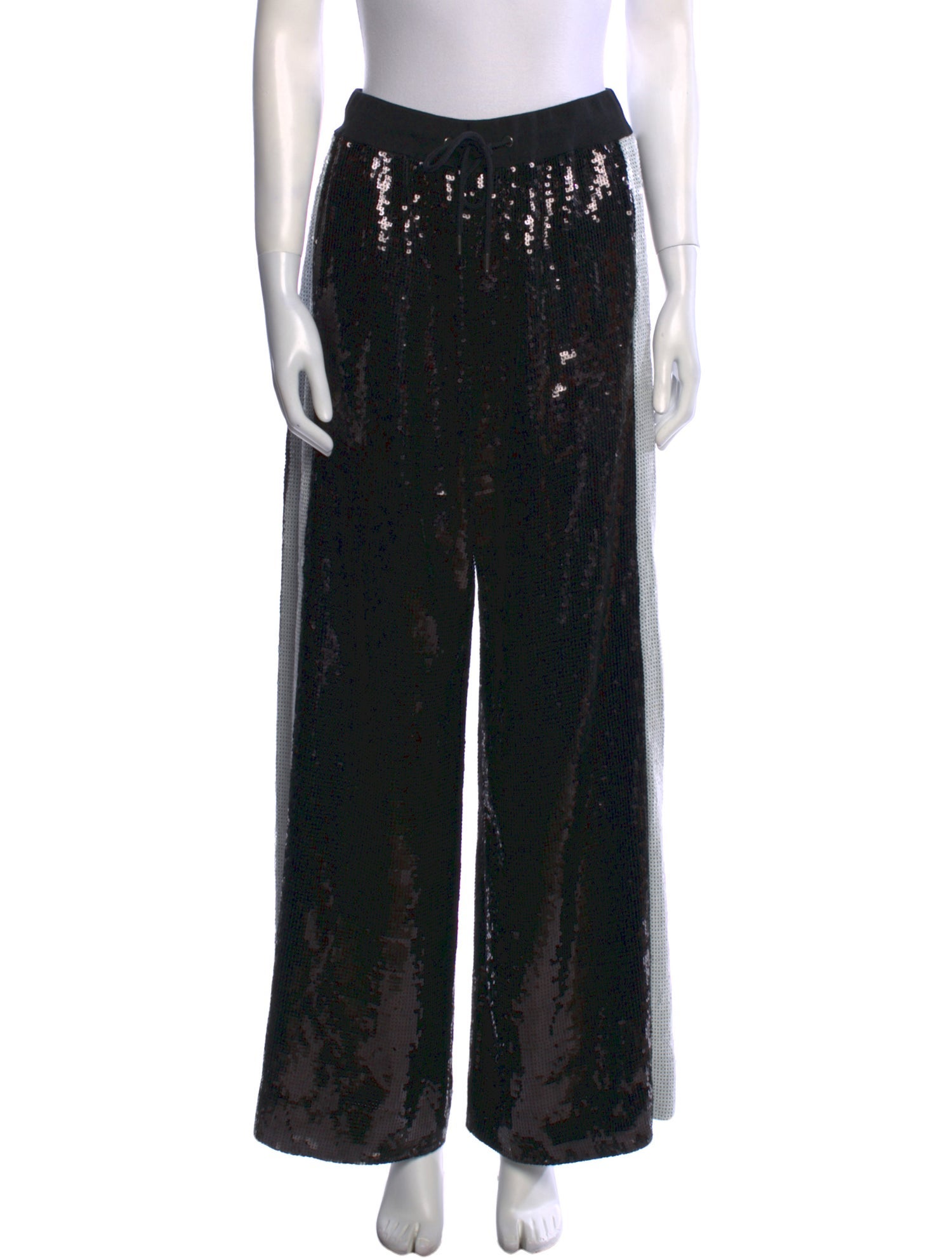 Alberta Ferretti Colorblock Pattern Wide Leg Pants