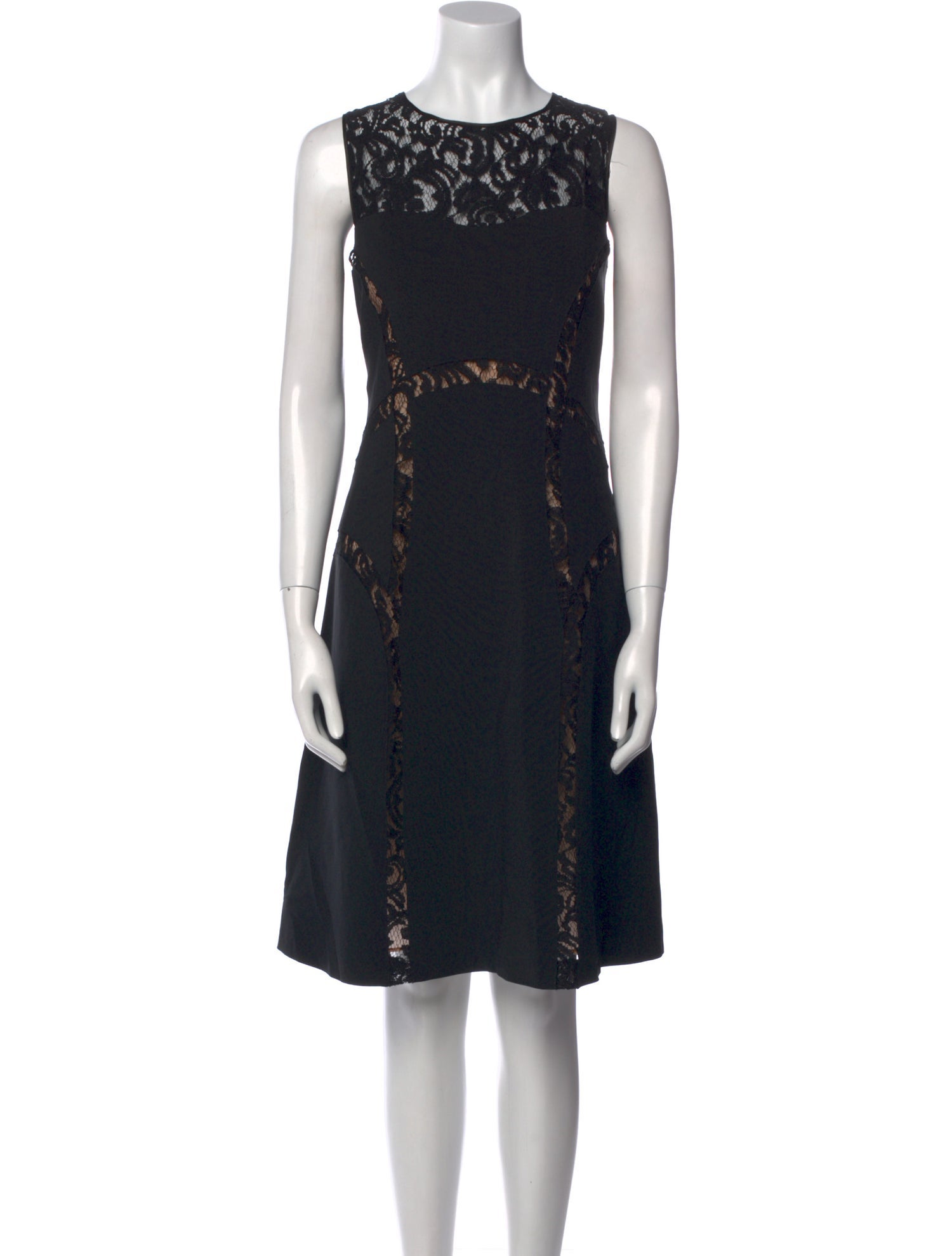 Alberta Ferretti Crew Neck Knee-Length Dress