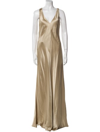 Alberta Ferretti Silk Long Dress