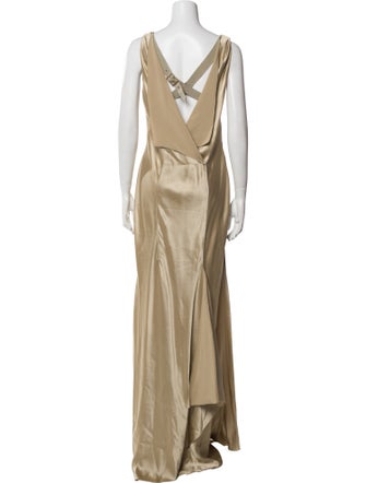 Alberta Ferretti Silk Long Dress