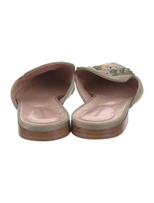 Alberta Ferretti Canvas Patterned Mules