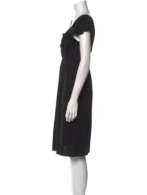 Alberta Ferretti V-Neck Knee-Length Dress