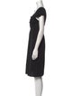 Alberta Ferretti V-Neck Knee-Length Dress