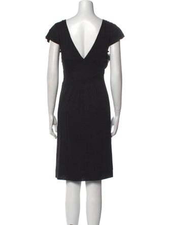 Alberta Ferretti V-Neck Knee-Length Dress