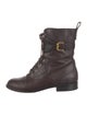 Alberta Ferretti Leather Combat Boots