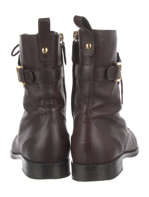 Alberta Ferretti Leather Combat Boots