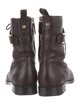 Alberta Ferretti Leather Combat Boots