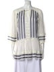 Alberta Ferretti Silk Striped Tunic