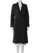 Alberta Ferretti Virgin Wool Striped Faux Fur Coat