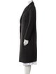Alberta Ferretti Virgin Wool Striped Faux Fur Coat