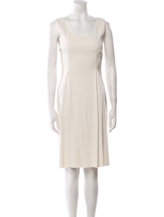 Alberta Ferretti Scoop Neck Knee-Length Dress