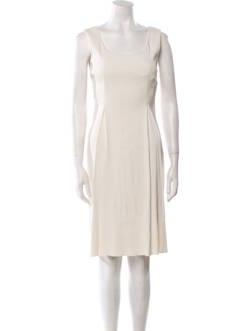 Alberta Ferretti Scoop Neck Knee-Length Dress