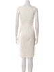 Alberta Ferretti Scoop Neck Knee-Length Dress