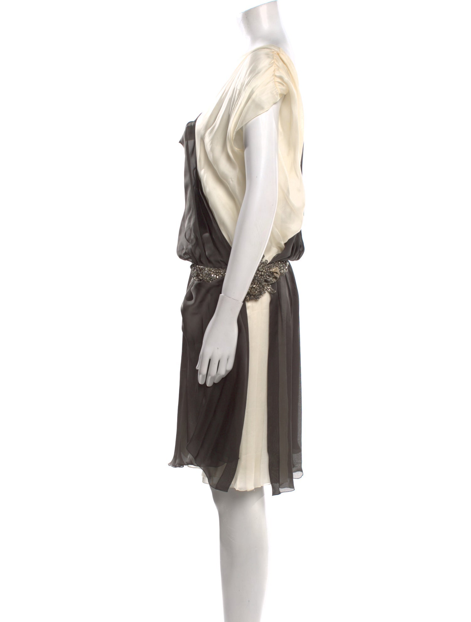 Alberta Ferretti Silk Knee-Length Dress