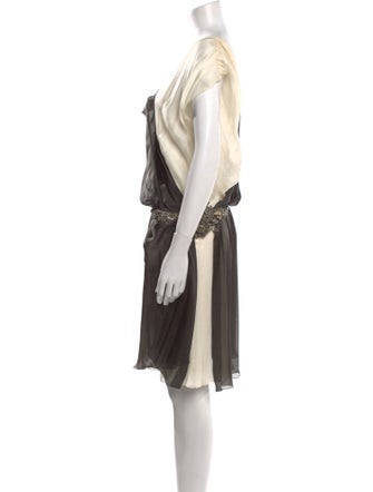 Alberta Ferretti Silk Knee-Length Dress
