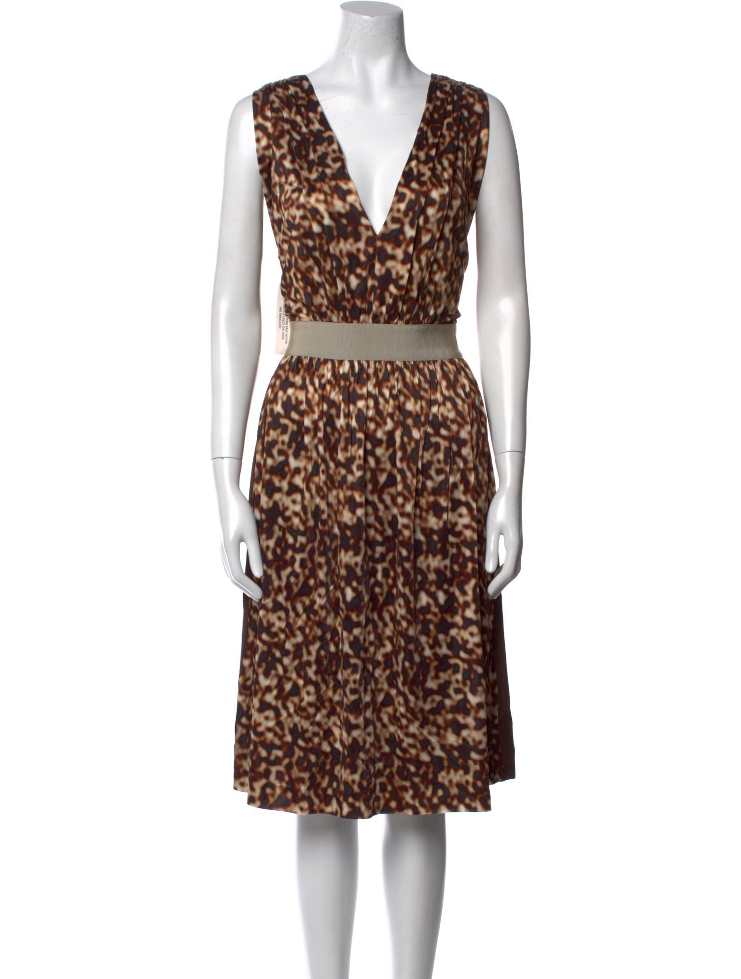 Alberta Ferretti Animal Print Knee-Length Dress w/ Tags