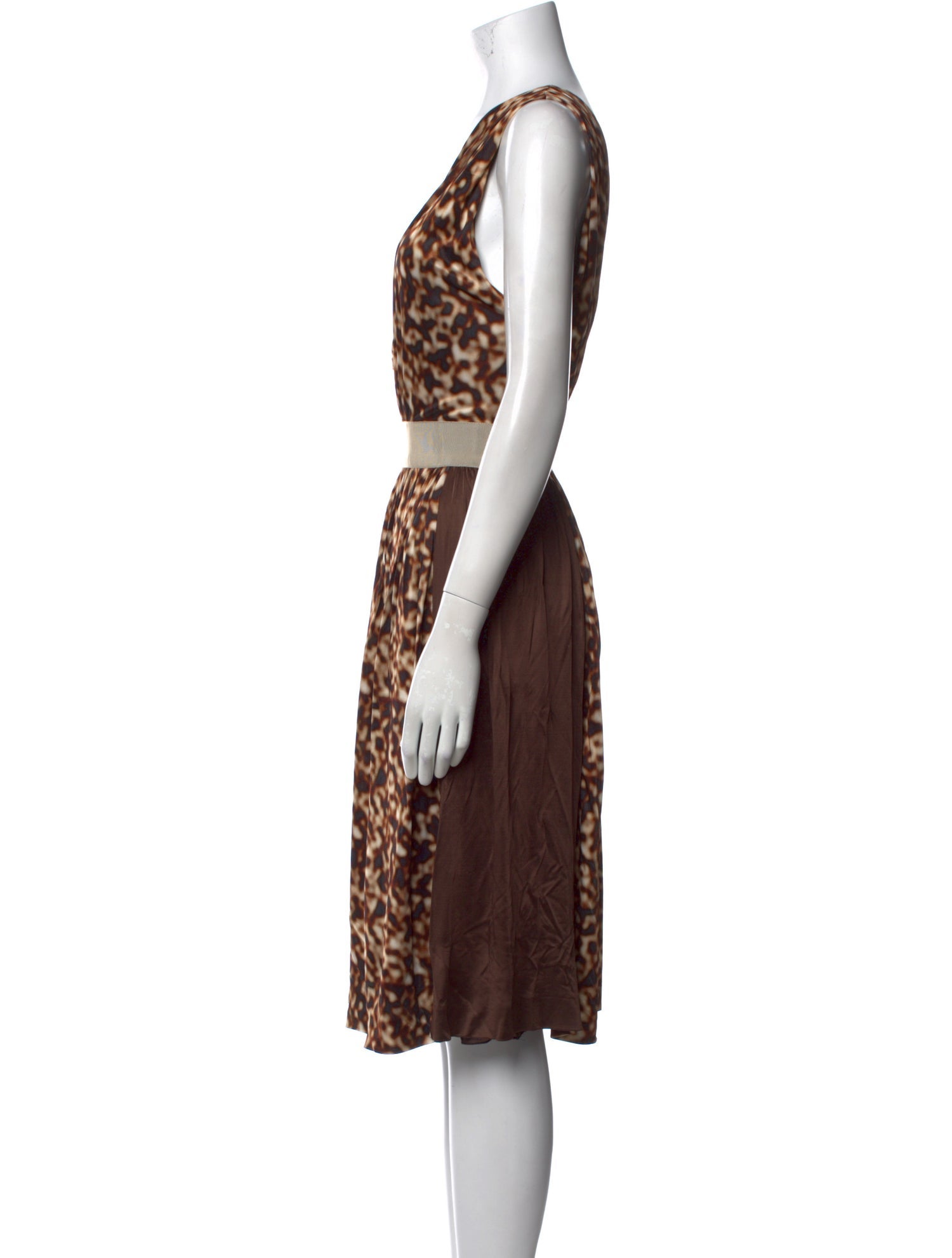 Alberta Ferretti Animal Print Knee-Length Dress w/ Tags