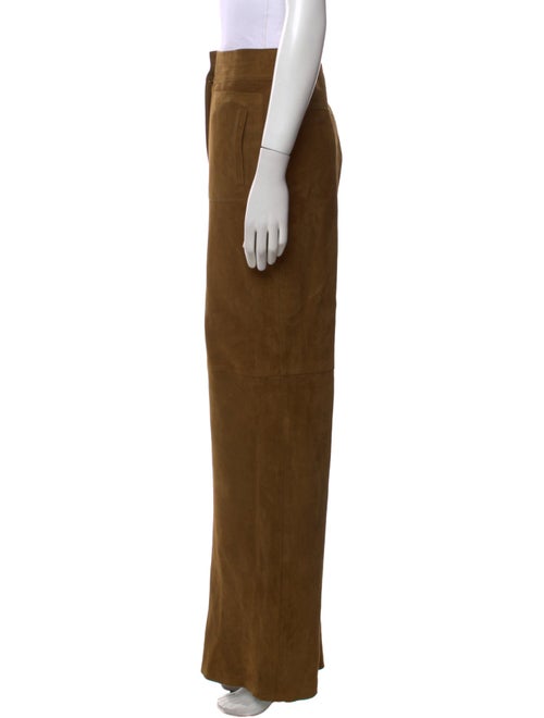 Alberta Ferretti Leather Wide Leg Pants